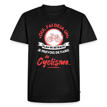 Je prévois de faire du cyclisme - T-shirt Premium bio Homme - noir - Devant - Nico (187cm)