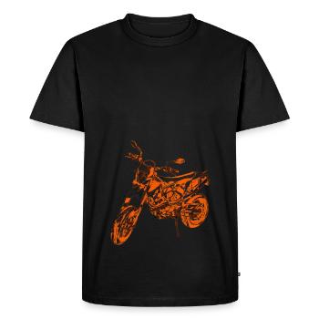 SMC-R 690 4 orange foncé - T-shirt Premium bio Homme - noir - Devant - Nico (187cm)