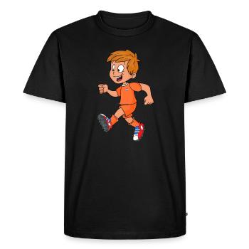 Footballeur Equipe nationale Hollande Oranje - T-shirt Premium bio Homme - noir - Devant - Nico (187cm)