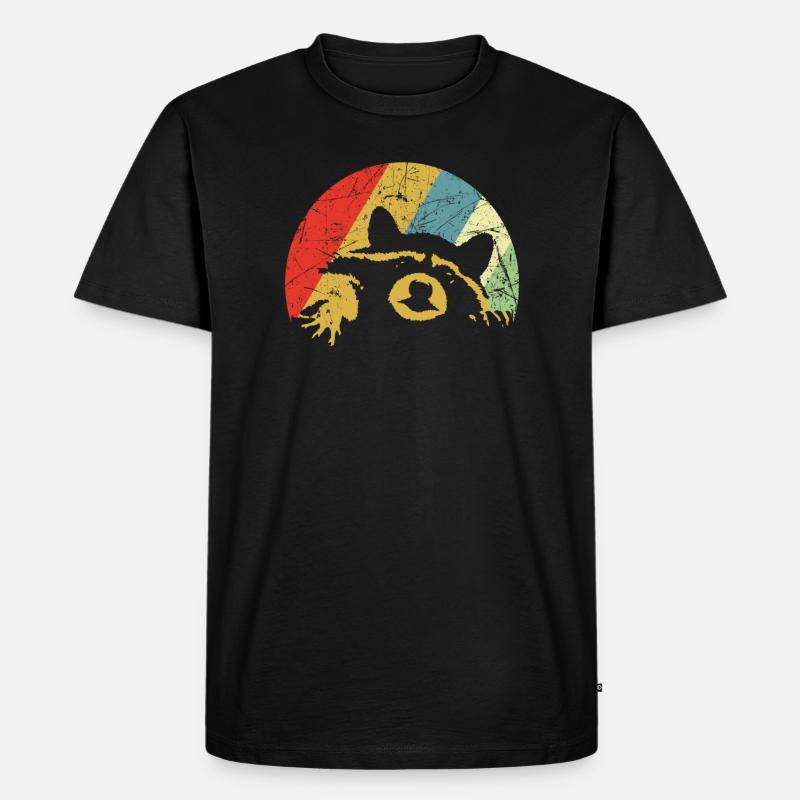 Der Troublemaker Waschbär - Männer Premium Bio T-Shirt - Schwarz