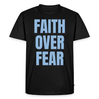 La foi plutôt que la peur - Christian Qoutes - T-shirt Premium bio Homme - noir - Devant - Nico (187cm)