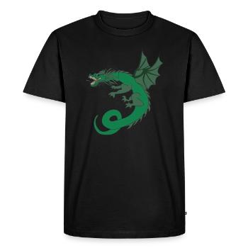 Dragon Vert - T-shirt Premium bio Homme - noir - Devant - Nico (187cm)