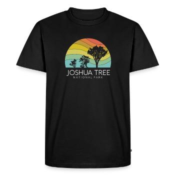 Joshua Tree National Park California Desert Retro - Men's Premium Organic T-Shirt - black - Front - Nico (187cm)