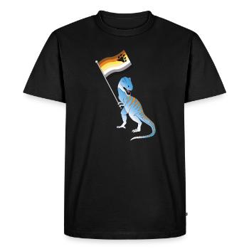 Gay Bear Flag Dinosaur LGBTQIA Homosexual Pride - T-shirt Premium bio Homme - noir - Devant - Nico (187cm)