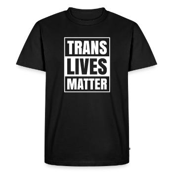 Black Trans Lives Matter African Transgenre - T-shirt Premium bio Homme - noir - Devant - Nico (187cm)
