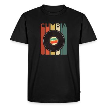 Cumbia Retro Vintage Dance Music Latin Merengue - Men's Premium Organic T-Shirt - black - Front - Nico (187cm)