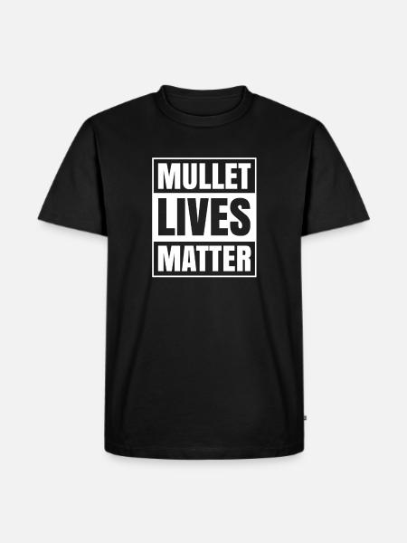 Mullet Hair Cut Style Haircut Barber Southern - Men's Premium Organic T-Shirt - black