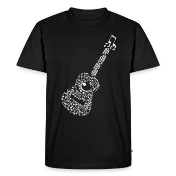 Gitarre - Männer Premium Bio T-Shirt - Schwarz - Vorne - Nico (187cm)