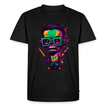 Zombie cool coloré - T-shirt Premium bio Homme - noir - Devant - Nico (187cm)