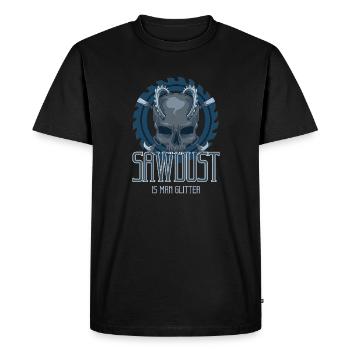 Sawdusts are men glitter skull dust - Men's Premium Organic T-Shirt - black - Front - Nico (187cm)