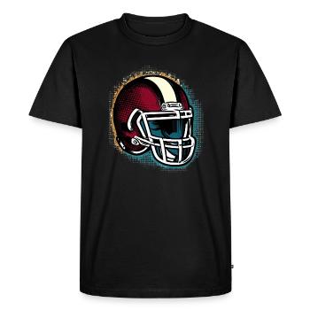 Casque de football américain Pop Art Design - T-shirt Premium bio Homme - noir - Devant - Nico (187cm)