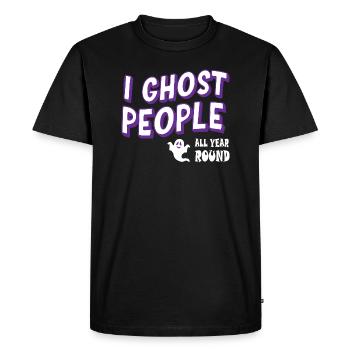 I Ghost People All Year Round - Men's Premium Organic T-Shirt - black - Front - Nico (187cm)