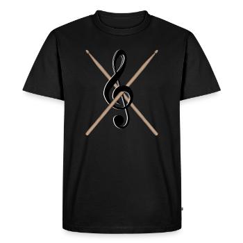 Clef des baguettes - T-shirt Premium bio Homme - noir - Devant - Nico (187cm)