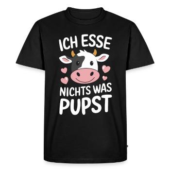 Végétarien Végétalien Végétarien Végétarien - T-shirt Premium bio Homme - noir - Devant - Nico (187cm)