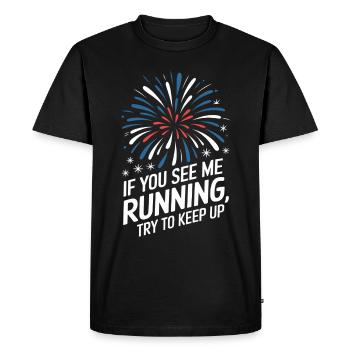 Pyrotechnie Feux d’artifice Pyrotechnie - T-shirt Premium bio Homme - noir - Devant - Nico (187cm)