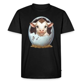 Éclosions d’agneau sucré : le début d’une nouvelle vie - T-shirt Premium bio Homme - noir - Devant - Nico (187cm)