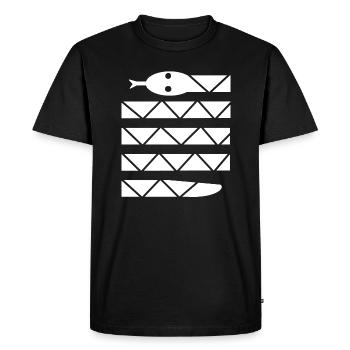 Animal de jungle serpent minimaliste - T-shirt Premium bio Homme - noir - Devant - Nico (187cm)