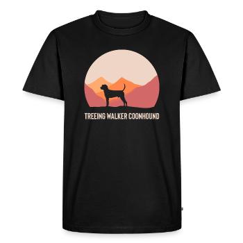 Treeing Walker Coonhound - T-shirt Premium bio Homme - noir - Devant - Nico (187cm)
