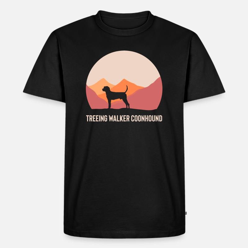 Treeing Walker Coonhound - Männer Premium Bio T-Shirt - Schwarz