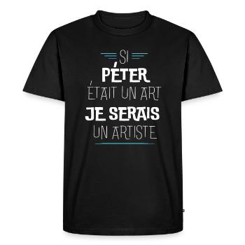 Humour Si péter était un art je serais un artiste - T-shirt Premium bio Homme - noir - Devant - Nico (187cm)