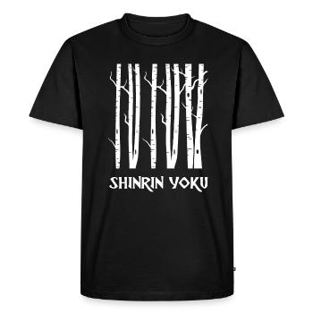 forest bathing shinrin yoku birch sap forest meditation - Men's Premium Organic T-Shirt - black - Front - Nico (187cm)