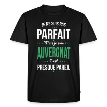 Je ne suis pas parfait mais je suis Auvergnat - T-shirt Premium bio Homme - noir - Devant - Nico (187cm)