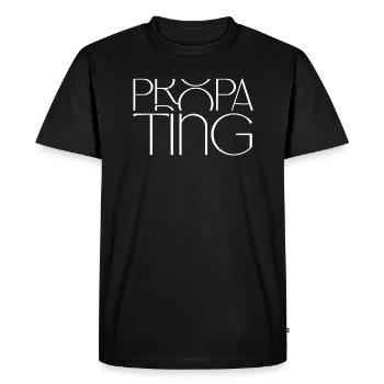 Argot humoristique britannique - Propa Ting - T-shirt Premium bio Homme - noir - Devant - Nico (187cm)