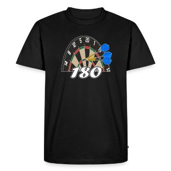 Darts 180 Dartboard Dart Triple 20 Gift - Men's Premium Organic T-Shirt - black - Front - Nico (187cm)
