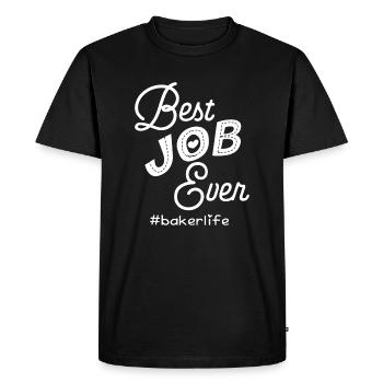 Baker Life Best Job Ever - Men's Premium Organic T-Shirt - black - Front - Nico (187cm)