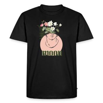 MOON - Men's Premium Organic T-Shirt - black - Front - Nico (187cm)