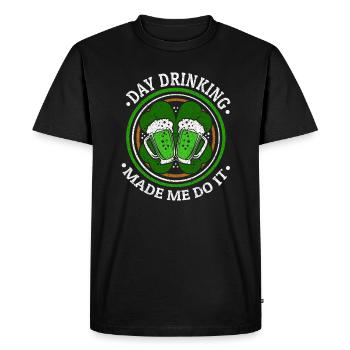 Le jour où boire m'a fait faire le jour de la Saint-Patrick - T-shirt Premium bio Homme - noir - Devant - Nico (187cm)