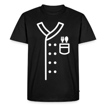 Chef chef chef costume cadeau - T-shirt Premium bio Homme - noir - Devant - Nico (187cm)