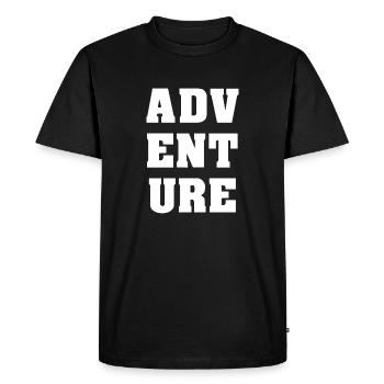 Adventure - Men's Premium Organic T-Shirt - black - Front - Nico (187cm)