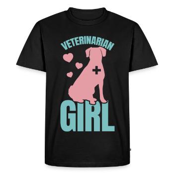 Vétérinaire - T-shirt Premium bio Homme - noir - Devant - Nico (187cm)