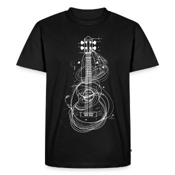Ukulele Drawing - Men's Premium Organic T-Shirt - black - Front - Nico (187cm)