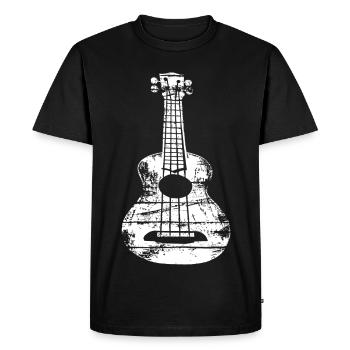 Ukulele Sketch - Men's Premium Organic T-Shirt - black - Front - Nico (187cm)
