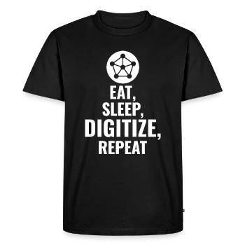 GIS Mapping Data Analysis Spatial Cartography - Men's Premium Organic T-Shirt - black - Front - Nico (187cm)