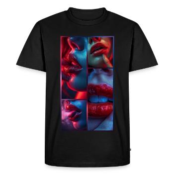 Neon Seduction - Men's Premium Organic T-Shirt - black - Front - Nico (187cm)