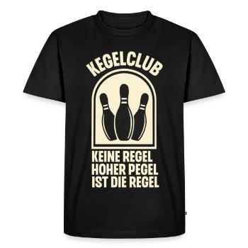 Club de quilles - T-shirt Premium bio Homme - noir - Devant - Nico (187cm)