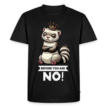 Avant de demander à Ferret Furet Propriétaire de Furet Rodent - T-shirt Premium bio Homme - noir - Devant - Nico (187cm)