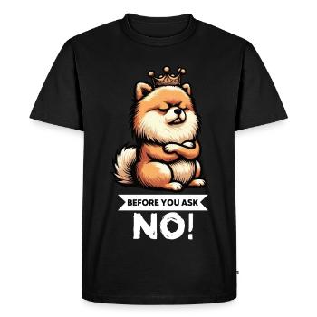 Before You Ask Pomeranian Pomeranian Pomeranian Spitz Dog - Men's Premium Organic T-Shirt - black - Front - Nico (187cm)