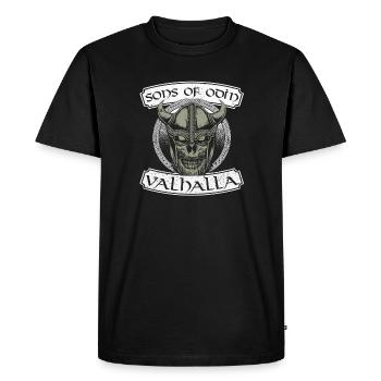 Viking Viking Valhalla Odin Thor Teutonic Wolf - Men's Premium Organic T-Shirt - black - Front - Nico (187cm)