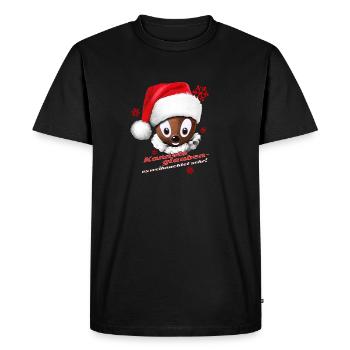 Pittiplatsch Weihnachten - Männer Premium Bio T-Shirt - Schwarz - Vorne - Nico (187cm)