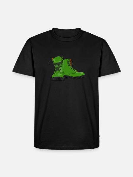 Green Boots - Men's Premium Organic T-Shirt - black