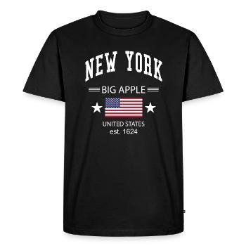 Ville de New York - T-shirt Premium bio Homme - noir - Devant - Nico (187cm)