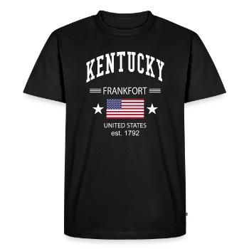 Kentucky - T-shirt Premium bio Homme - noir - Devant - Nico (187cm)