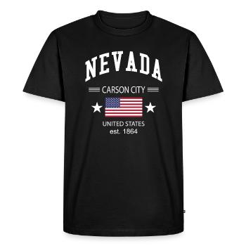 Nevada - T-shirt Premium bio Homme - noir - Devant - Nico (187cm)