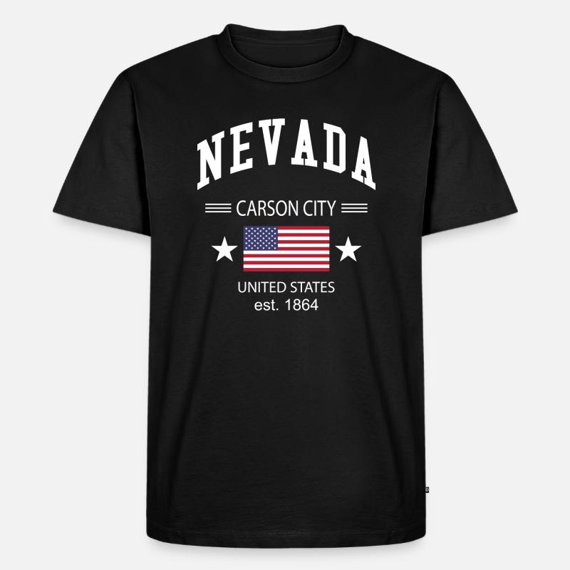 Nevada - Männer Premium Bio T-Shirt - Schwarz
