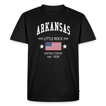 Arkansas - T-shirt Premium bio Homme - noir - Devant - Nico (187cm)
