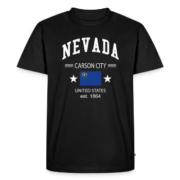 Nevada - T-shirt Premium bio Homme - noir - Devant - Nico (187cm)
